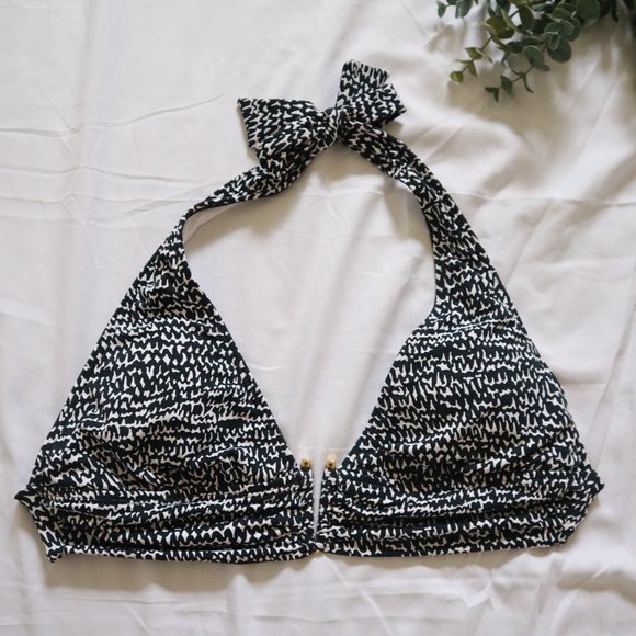 LA BLANCA Triangle Halter Print Bikini Top S / 6 - Picture 1 of 7